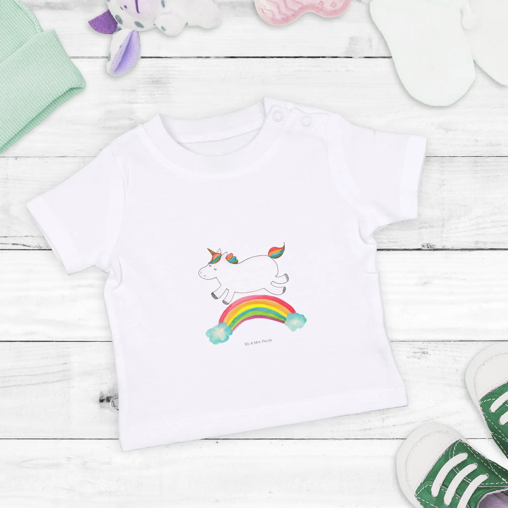 Organic Baby Shirt Einhorn Regenbogen Baby T-Shirt, Jungen Baby T-Shirt, Mädchen Baby T-Shirt, Shirt, Einhorn, Einhörner, Einhorn Deko, Pegasus, Unicorn, Regenbogen, Glitzer, Einhornpower, Erwachsenwerden, Einhornautobahn