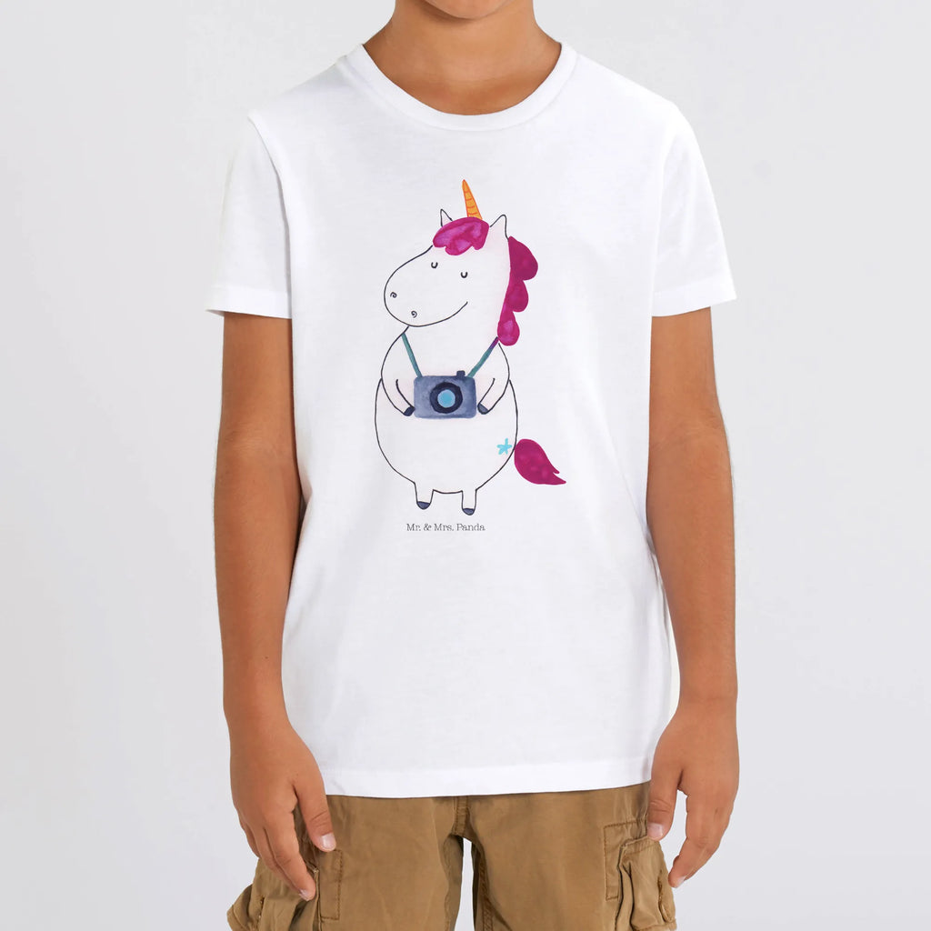 Organic Kinder T-Shirt Einhorn Fotograf Kinder T-Shirt, Kinder T-Shirt Mädchen, Kinder T-Shirt Jungen, Einhorn, Einhörner, Einhorn Deko, Pegasus, Unicorn, Fotograf, Fotografie, Kamera, Reisen, Weltreise, Weltenbummler, Urlaub, Tourist, Kurztrip, Reise, Städtereise