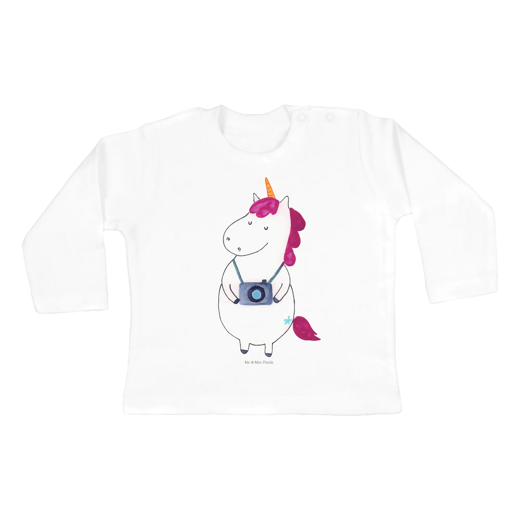 Baby Longsleeve Einhorn Fotograf Mädchen, Jungen, Baby, Langarm, Bio, Kleidung, Einhorn, Einhörner, Einhorn Deko, Pegasus, Unicorn, Fotograf, Fotografie, Kamera, Reisen, Weltreise, Weltenbummler, Urlaub, Tourist, Kurztrip, Reise, Städtereise