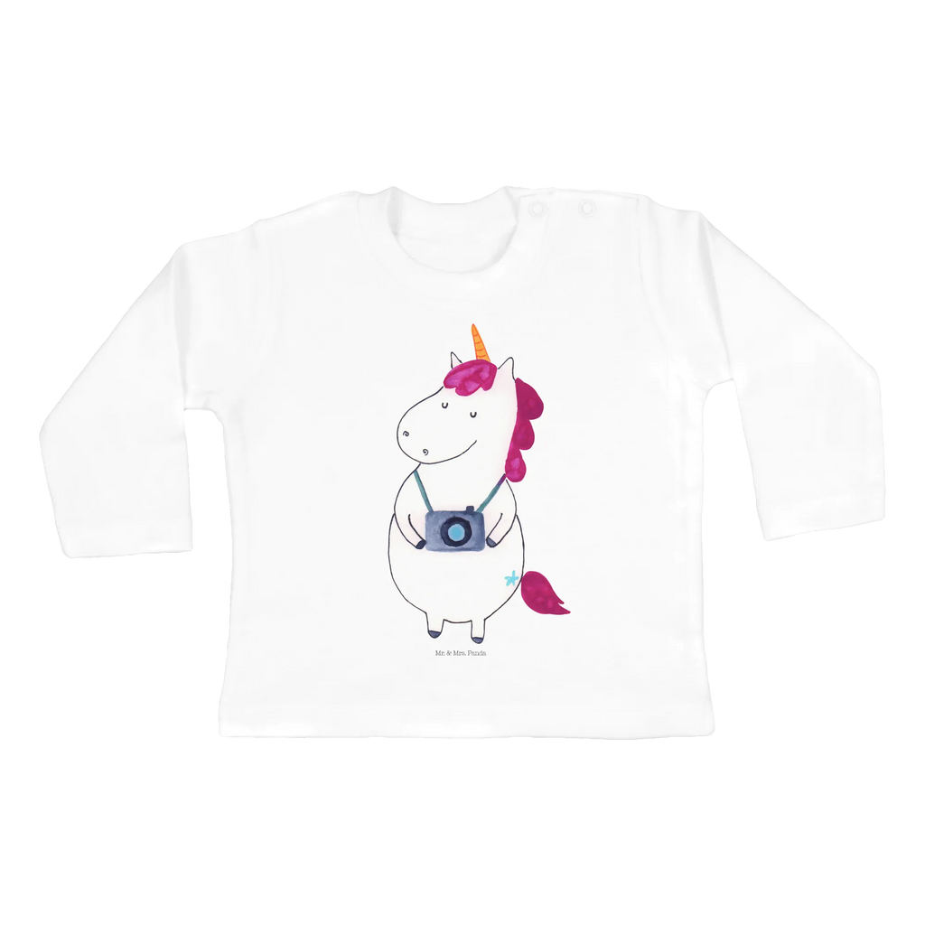 Baby Longsleeve Einhorn Fotograf Mädchen, Jungen, Baby, Langarm, Bio, Kleidung, Einhorn, Einhörner, Einhorn Deko, Pegasus, Unicorn, Fotograf, Fotografie, Kamera, Reisen, Weltreise, Weltenbummler, Urlaub, Tourist, Kurztrip, Reise, Städtereise