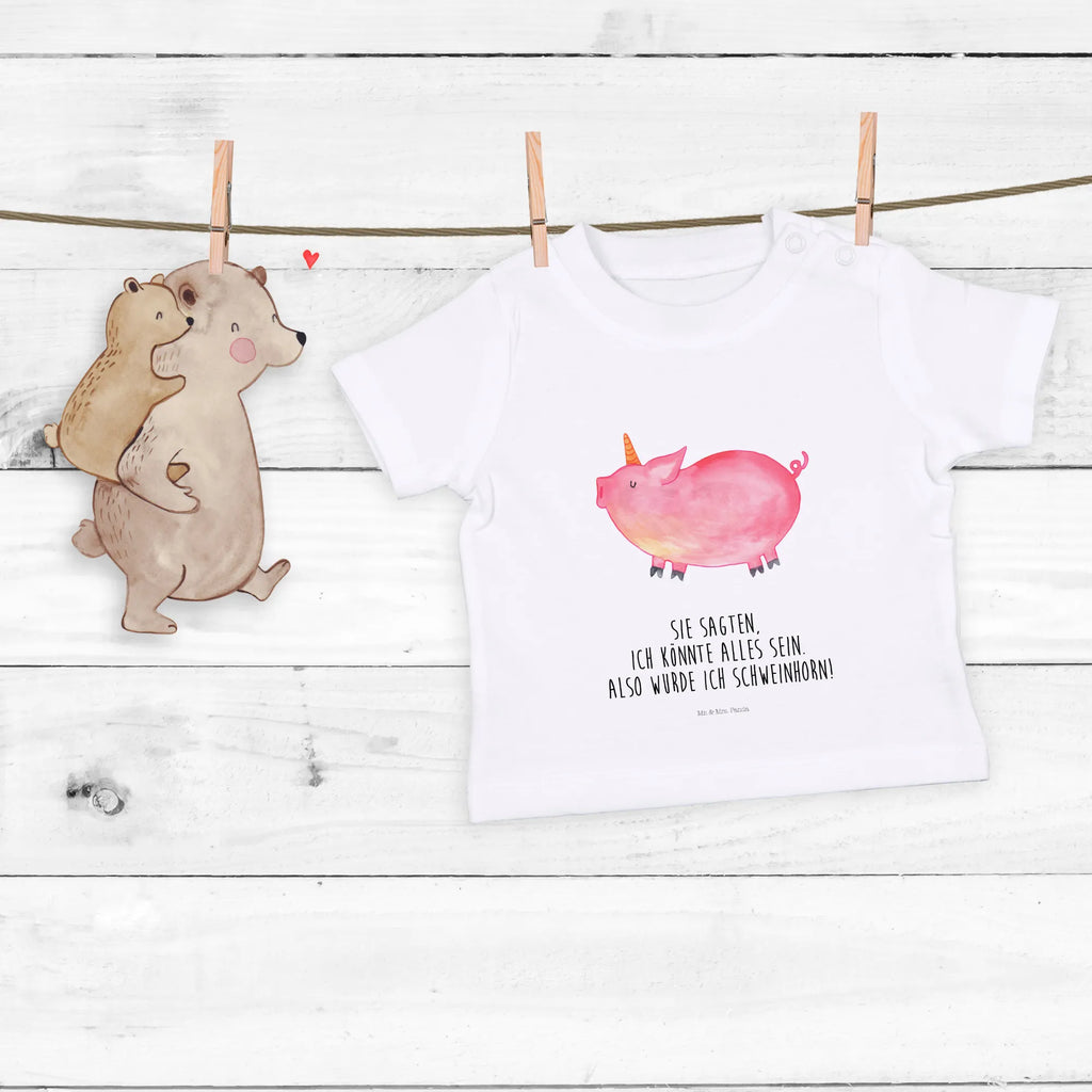 Organic Baby Shirt unicorn Pig Baby T-Shirt, Jungen Baby T-Shirt, Mädchen Baby T-Shirt, Shirt, Einhorn, Einhörner, Einhorn Deko, Unicorn, Party, Spaß, Schwein, Schweinhorn, Bauer, witzig. lustig, Spruch, geschenk, Pig, Piggy, funny, english, englisch