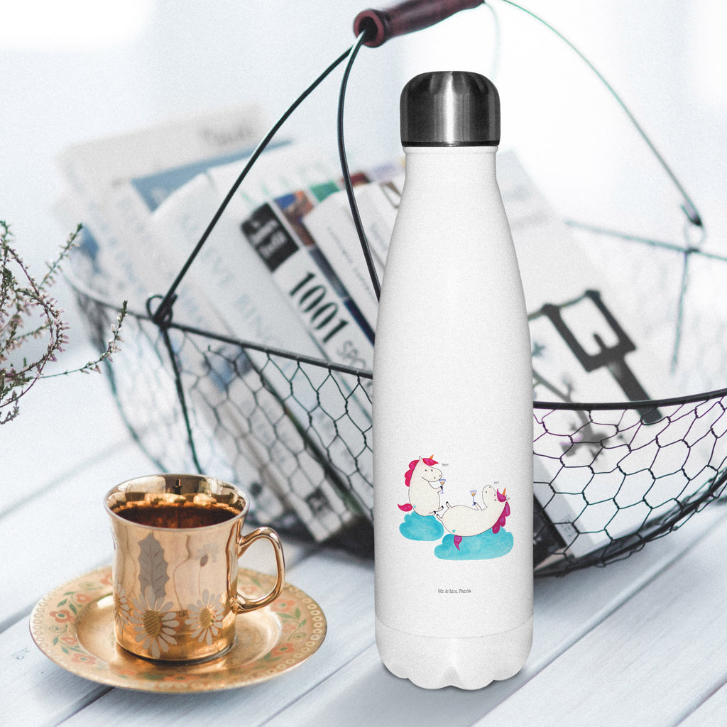 Thermosflasche Einhörner Sekt Isolierflasche, Thermoflasche, Trinkflasche, Thermos, Edelstahl, Einhorn, Einhörner, Einhorn Deko, Pegasus, Unicorn, Freundinnen, Freundin, BFF, Sekt, Mädelsabend, Spaß, Party, Korken, Anstoßen, Beste