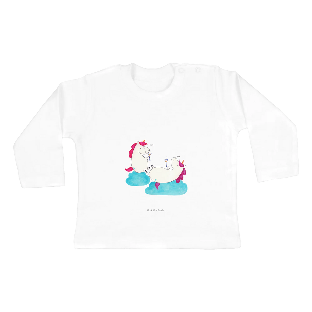 Baby Longsleeve Einhörner Sekt Mädchen, Jungen, Baby, Langarm, Bio, Kleidung, Einhorn, Einhörner, Einhorn Deko, Pegasus, Unicorn, Freundinnen, Freundin, BFF, Sekt, Mädelsabend, Spaß, Party, Korken, Anstoßen, Beste