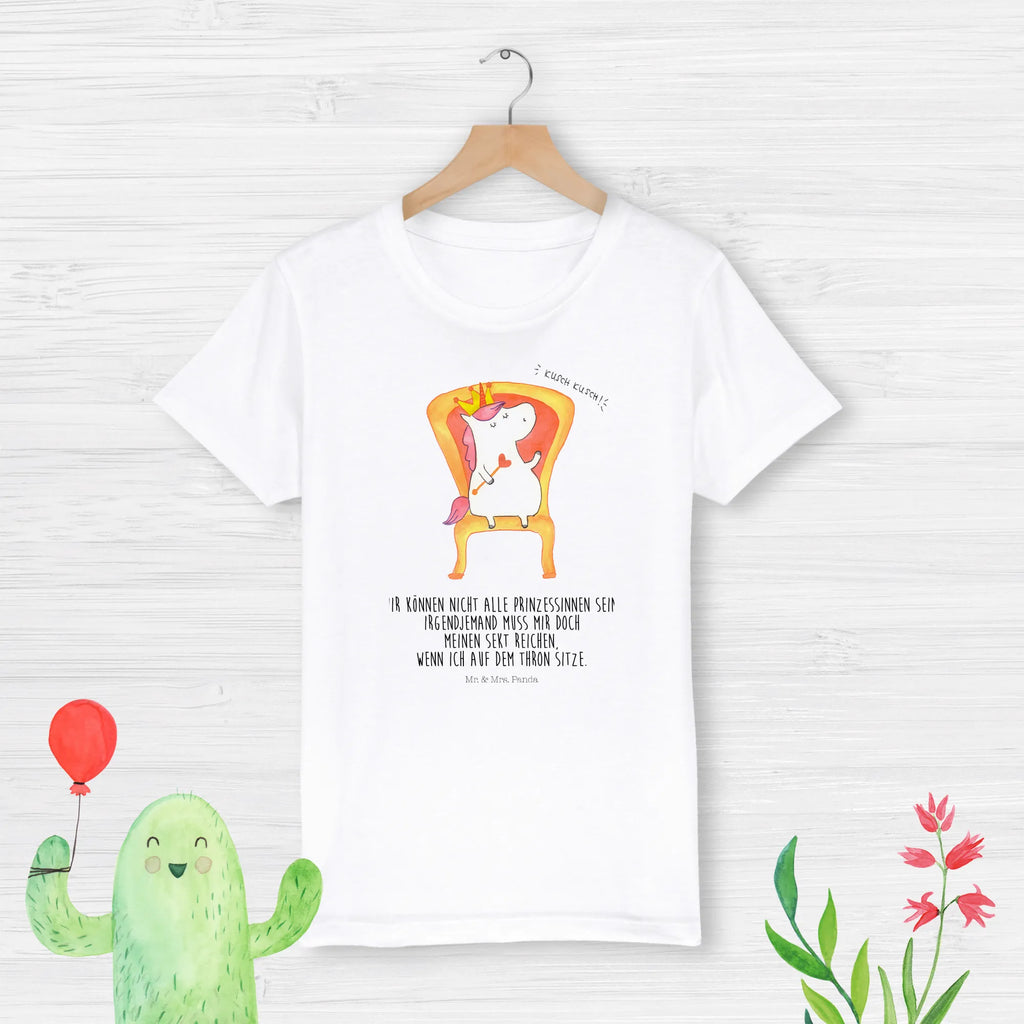 Organic Kinder T-Shirt Einhorn König Kinder T-Shirt, Kinder T-Shirt Mädchen, Kinder T-Shirt Jungen, Einhorn, Einhörner, Einhorn Deko, Pegasus, Unicorn, König, Präsident, Bundeskanzler, Herrscher, Kaiser, Prinzessin, Krone