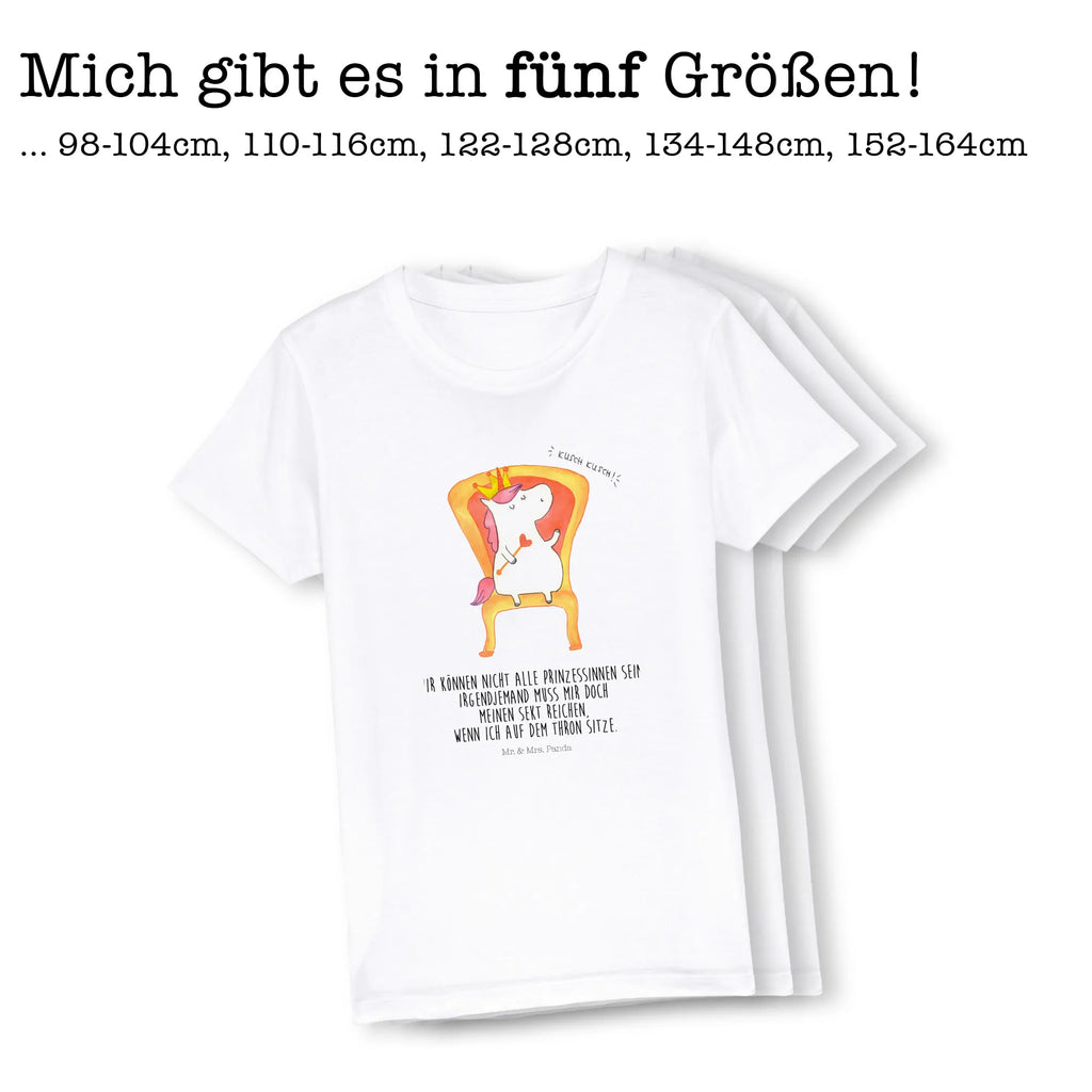 Organic Kinder T-Shirt Einhorn König Kinder T-Shirt, Kinder T-Shirt Mädchen, Kinder T-Shirt Jungen, Einhorn, Einhörner, Einhorn Deko, Pegasus, Unicorn, König, Präsident, Bundeskanzler, Herrscher, Kaiser, Prinzessin, Krone