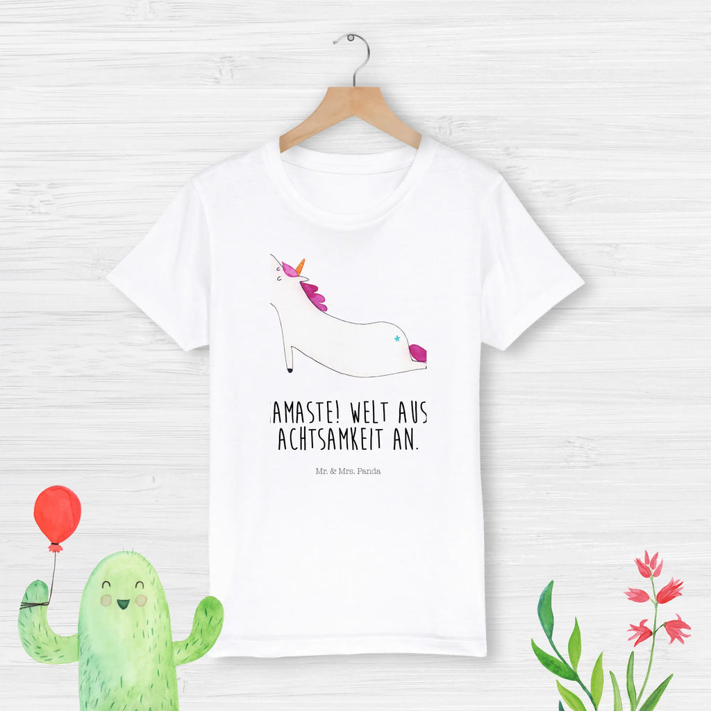 Organic Kinder T-Shirt Einhorn Yoga Kinder T-Shirt, Kinder T-Shirt Mädchen, Kinder T-Shirt Jungen, Einhorn, Einhörner, Einhorn Deko, Pegasus, Unicorn, Yoga, Namaste, Achtsamkeit, Entspannung, Joga, Yogamatte, Sport, lustig, witzig, süß