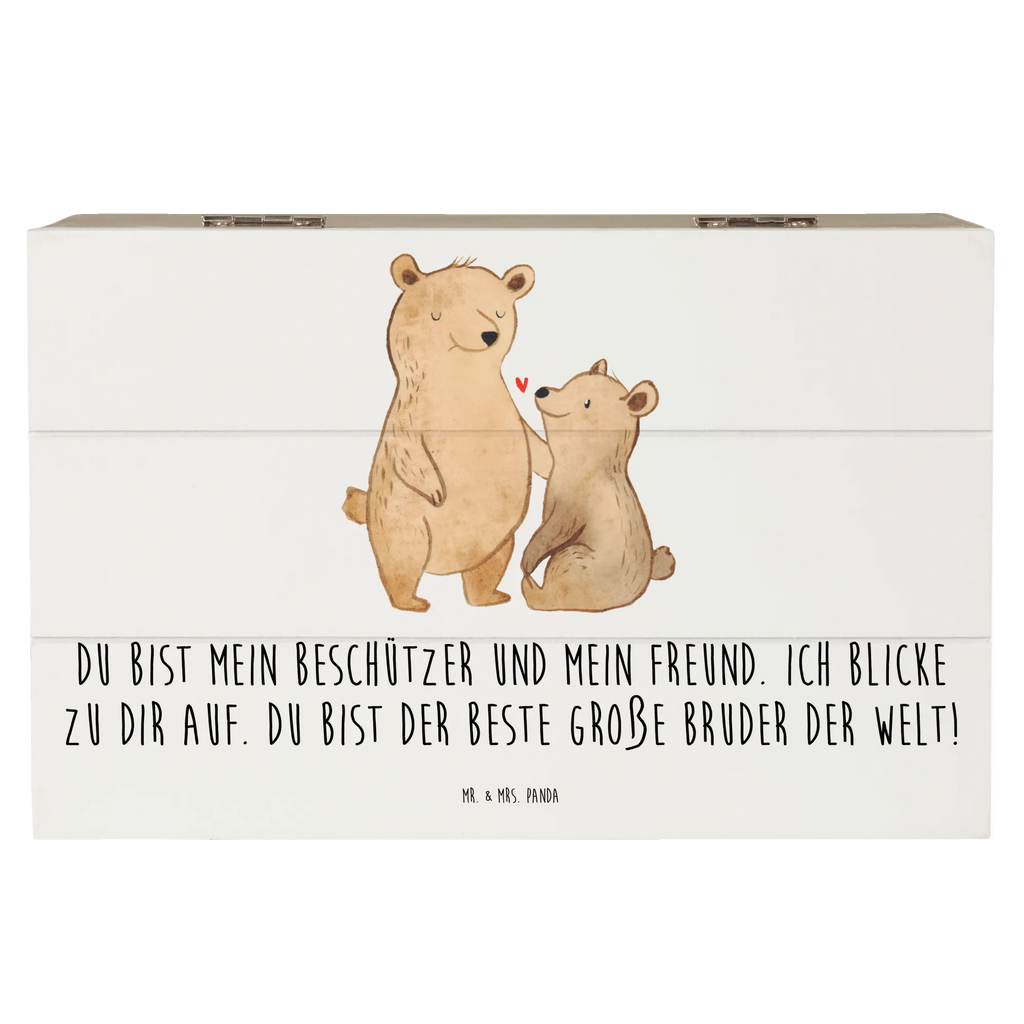 Holzkiste Bär Großer Bruder Holzkiste, Kiste, Schatzkiste, Truhe, Schatulle, XXL, Erinnerungsbox, Erinnerungskiste, Dekokiste, Aufbewahrungsbox, Geschenkbox, Geschenkdose, Familie, Vatertag, Muttertag, Bruder, Schwester, Mama, Papa, Oma, Opa, Großer Bruder, Geschwister, bester Bruder, Brudi, Bär, Bären