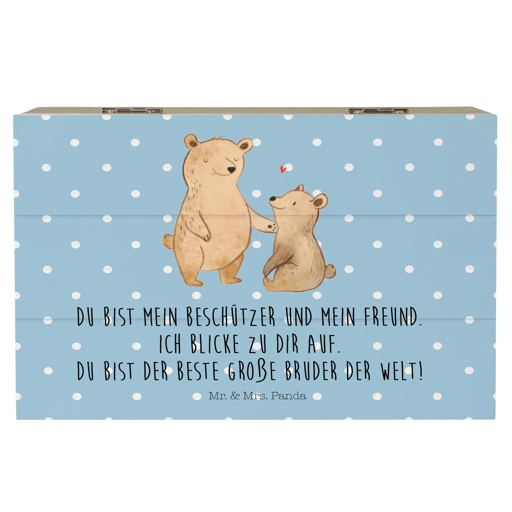 Holzkiste Bär Großer Bruder Holzkiste, Kiste, Schatzkiste, Truhe, Schatulle, XXL, Erinnerungsbox, Erinnerungskiste, Dekokiste, Aufbewahrungsbox, Geschenkbox, Geschenkdose, Familie, Vatertag, Muttertag, Bruder, Schwester, Mama, Papa, Oma, Opa, Großer Bruder, Geschwister, bester Bruder, Brudi, Bär, Bären