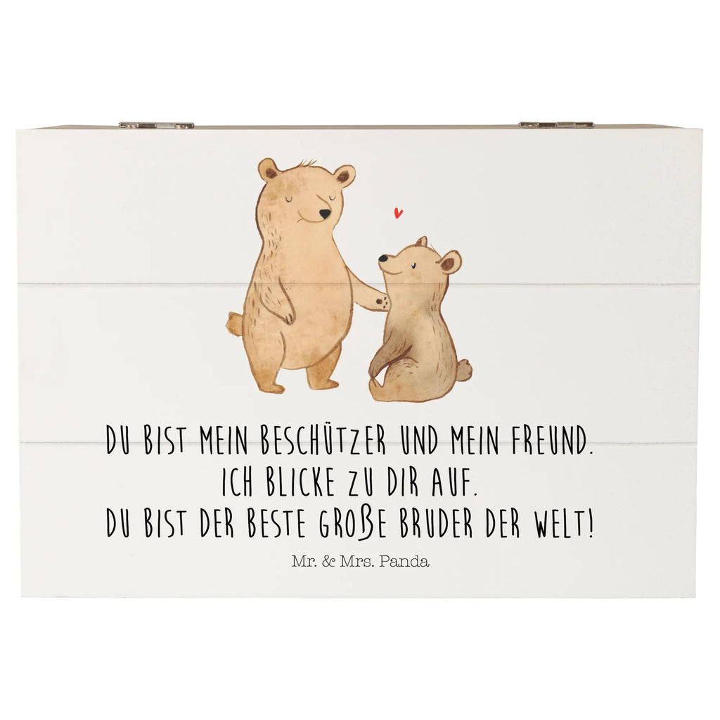 Holzkiste Bär Großer Bruder Holzkiste, Kiste, Schatzkiste, Truhe, Schatulle, XXL, Erinnerungsbox, Erinnerungskiste, Dekokiste, Aufbewahrungsbox, Geschenkbox, Geschenkdose, Familie, Vatertag, Muttertag, Bruder, Schwester, Mama, Papa, Oma, Opa, Großer Bruder, Geschwister, bester Bruder, Brudi, Bär, Bären