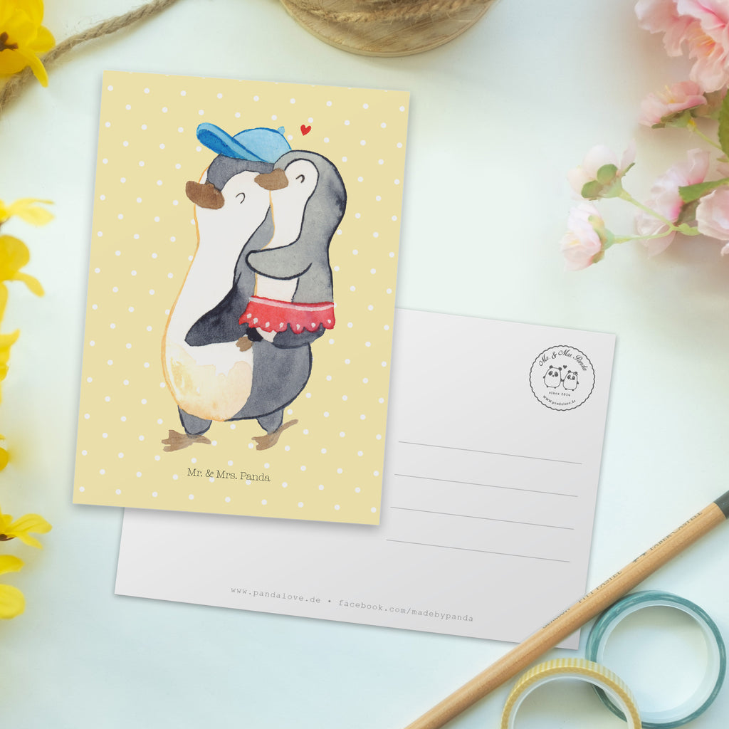 Postkarte Pinguin Kleine Schwester Postkarte, Karte, Geschenkkarte, Grußkarte, Einladung, Ansichtskarte, Geburtstagskarte, Einladungskarte, Dankeskarte, Ansichtskarten, Einladung Geburtstag, Einladungskarten Geburtstag, Familie, Vatertag, Muttertag, Bruder, Schwester, Mama, Papa, Oma, Opa