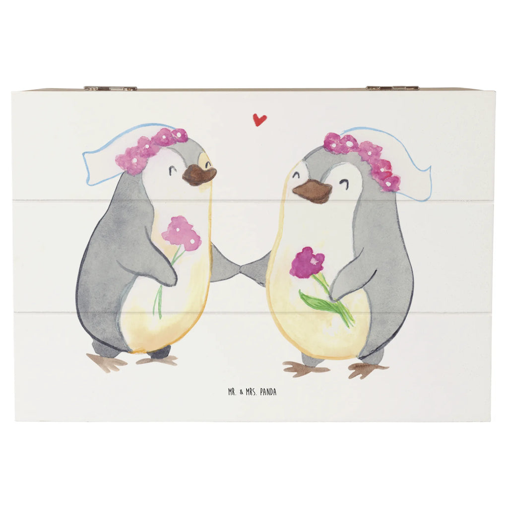 Holzkiste Pinguin Pärchen Lesbian Pride Holzkiste, Kiste, Schatzkiste, Truhe, Schatulle, XXL, Erinnerungsbox, Erinnerungskiste, Dekokiste, Aufbewahrungsbox, Geschenkbox, Geschenkdose, Hochzeit, Hochzeitsgeschenk, Ehe, Hochzeitsfeier, Trauung, Trauungsgeschenk, Hochzeitskarte, Verlobungsfeier, Verlobungsgeschenk, Hochzeitsgeschenkideen, Hochzeitsgeschenke für Brautpaar