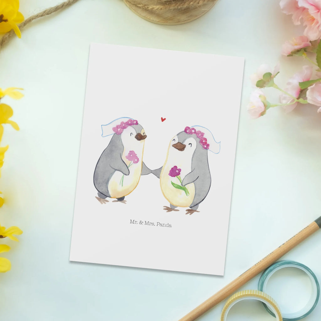 Postkarte Pinguine Lesbian Pride Postkarte, Karte, Geschenkkarte, Grußkarte, Einladung, Ansichtskarte, Geburtstagskarte, Einladungskarte, Dankeskarte, Ansichtskarten, Einladung Geburtstag, Einladungskarten Geburtstag, Hochzeit, Hochzeitsgeschenk, Ehe, Hochzeitsfeier, Trauung, Trauungsgeschenk, Hochzeitskarte, Verlobungsfeier, Verlobungsgeschenk, Hochzeitsgeschenkideen, Hochzeitsgeschenke für Brautpaar, Gleichgeschlechtliche Hochzeit