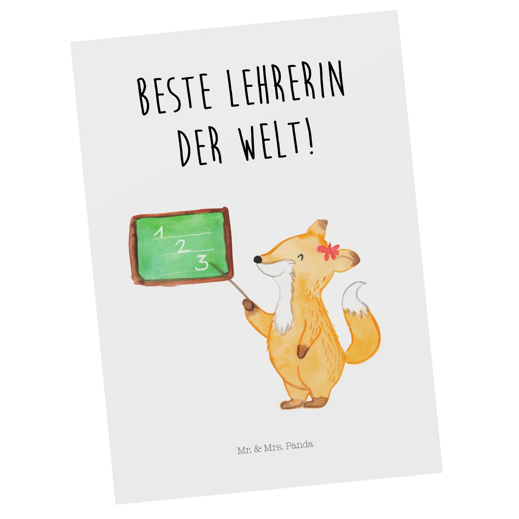 Postkarte Fuchs Lehrerin Postkarte, Karte, Geschenkkarte, Grußkarte, Einladung, Ansichtskarte, Geburtstagskarte, Einladungskarte, Dankeskarte, Ansichtskarten, Einladung Geburtstag, Einladungskarten Geburtstag, Tiermotive, Gute Laune, lustige Sprüche, Tiere