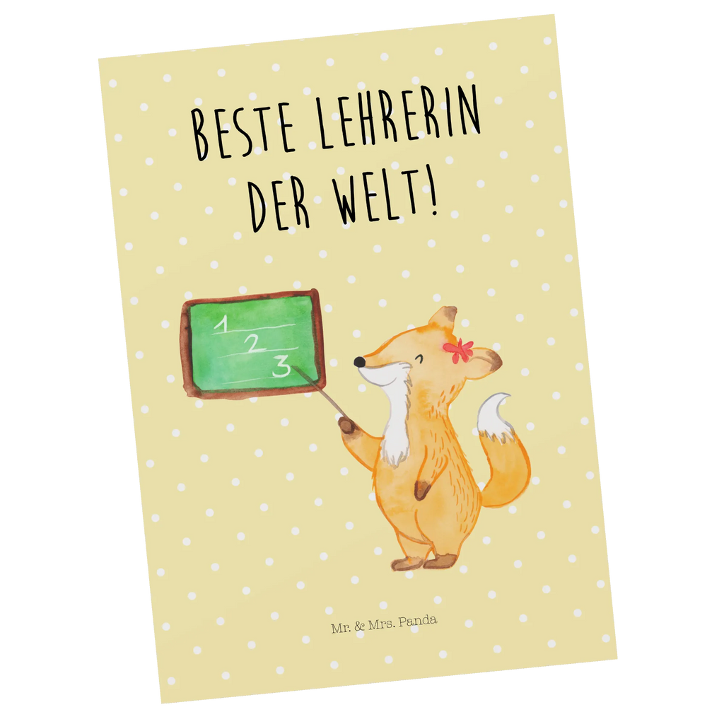 Postkarte Fuchs Lehrerin Postkarte, Karte, Geschenkkarte, Grußkarte, Einladung, Ansichtskarte, Geburtstagskarte, Einladungskarte, Dankeskarte, Ansichtskarten, Einladung Geburtstag, Einladungskarten Geburtstag, Tiermotive, Gute Laune, lustige Sprüche, Tiere