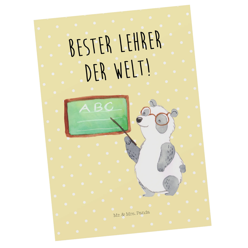 Postkarte Panda Lehrer Postkarte, Karte, Geschenkkarte, Grußkarte, Einladung, Ansichtskarte, Geburtstagskarte, Einladungskarte, Dankeskarte, Ansichtskarten, Einladung Geburtstag, Einladungskarten Geburtstag, Tiermotive, Gute Laune, lustige Sprüche, Tiere