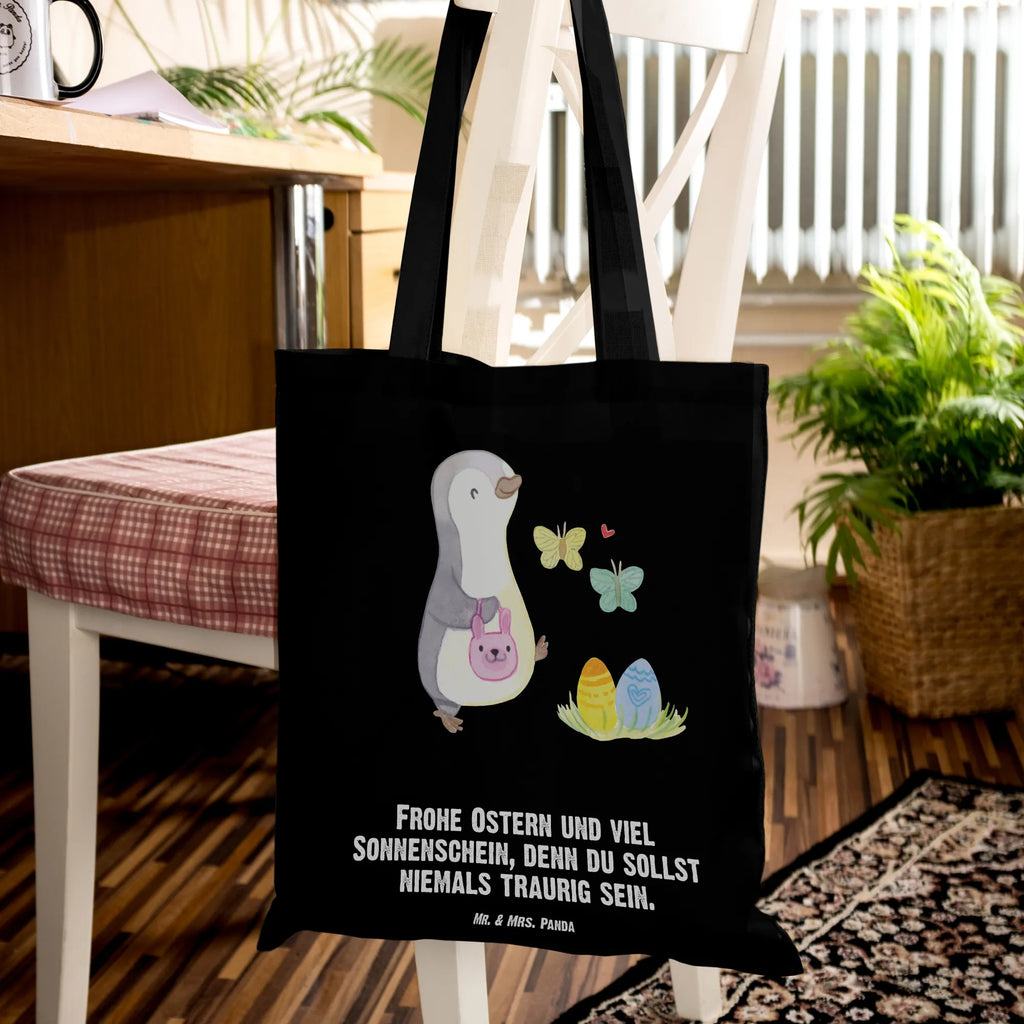 Tragetasche Pinguin Eiersuche Beuteltasche, Beutel, Einkaufstasche, Jutebeutel, Stoffbeutel, Tasche, Shopper, Umhängetasche, Strandtasche, Schultertasche, Stofftasche, Tragetasche, Badetasche, Jutetasche, Einkaufstüte, Laptoptasche, Ostern, Osterhase, Ostergeschenke, Osternest, Osterdeko, Geschenke zu Ostern, Ostern Geschenk, Ostergeschenke Kinder, Ostern Kinder