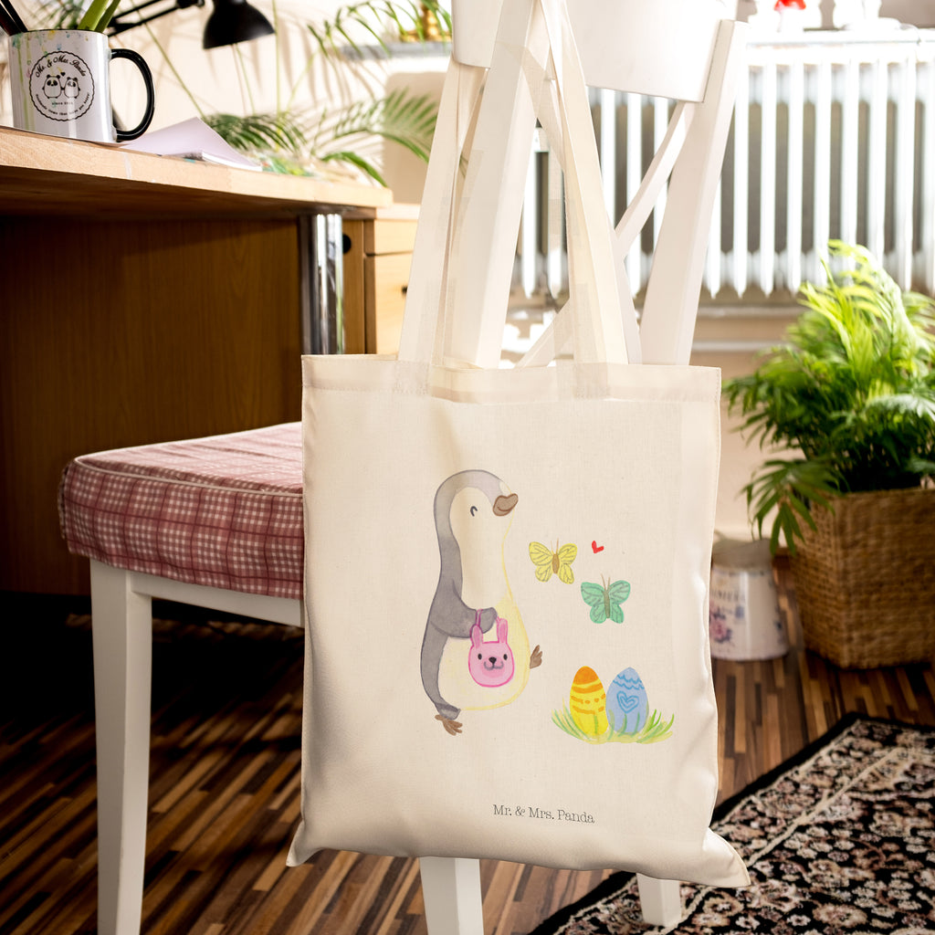 Tragetasche Pinguin Eiersuche Beuteltasche, Beutel, Einkaufstasche, Jutebeutel, Stoffbeutel, Tasche, Shopper, Umhängetasche, Strandtasche, Schultertasche, Stofftasche, Tragetasche, Badetasche, Jutetasche, Einkaufstüte, Laptoptasche, Ostern, Osterhase, Ostergeschenke, Osternest, Osterdeko, Geschenke zu Ostern, Ostern Geschenk, Ostergeschenke Kinder, Ostern Kinder