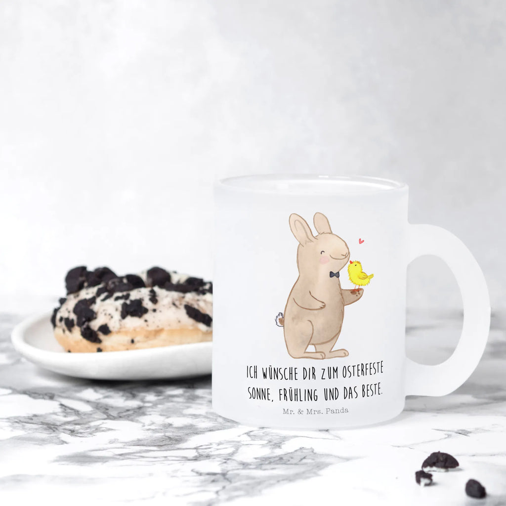 Teetasse Hase mit Küken Teetasse, Teeglas, Teebecher, Tasse mit Henkel, Tasse, Glas Teetasse, Teetasse aus Glas, Ostern, Osterhase, Ostergeschenke, Osternest, Osterdeko, Geschenke zu Ostern, Ostern Geschenk, Ostergeschenke Kinder, Ostern Kinder