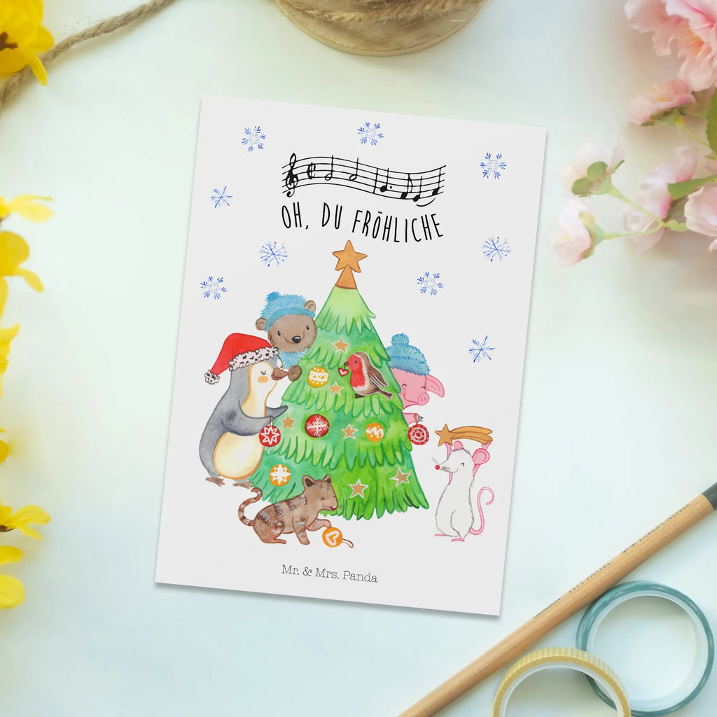 Postkarte Weihnachtsbaum schmücken Postkarte, Karte, Geschenkkarte, Grußkarte, Einladung, Ansichtskarte, Geburtstagskarte, Einladungskarte, Dankeskarte, Ansichtskarten, Einladung Geburtstag, Einladungskarten Geburtstag, Winter, Weihnachten, Weihnachtsdeko, Nikolaus, Advent, Heiligabend, Wintermotiv