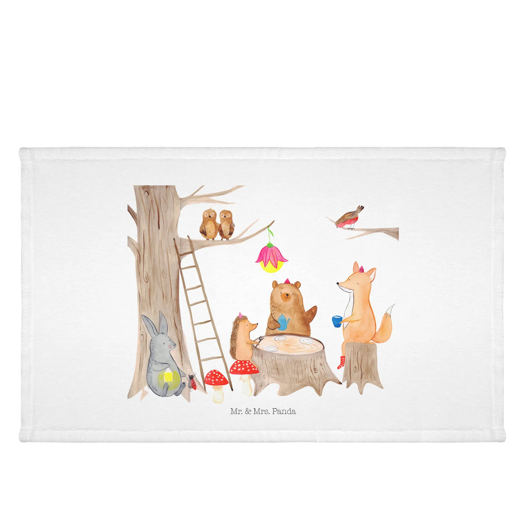 Handtuch Waldtiere Picknick Handtuch, Badehandtuch, Badezimmer, Handtücher, groß, Kinder, Baby, Tiermotive, Gute Laune, lustige Sprüche, Tiere, Waldtiere, Picknick, Wald, Fuchs, Hase, Igel, Maus, Eichhörnchen