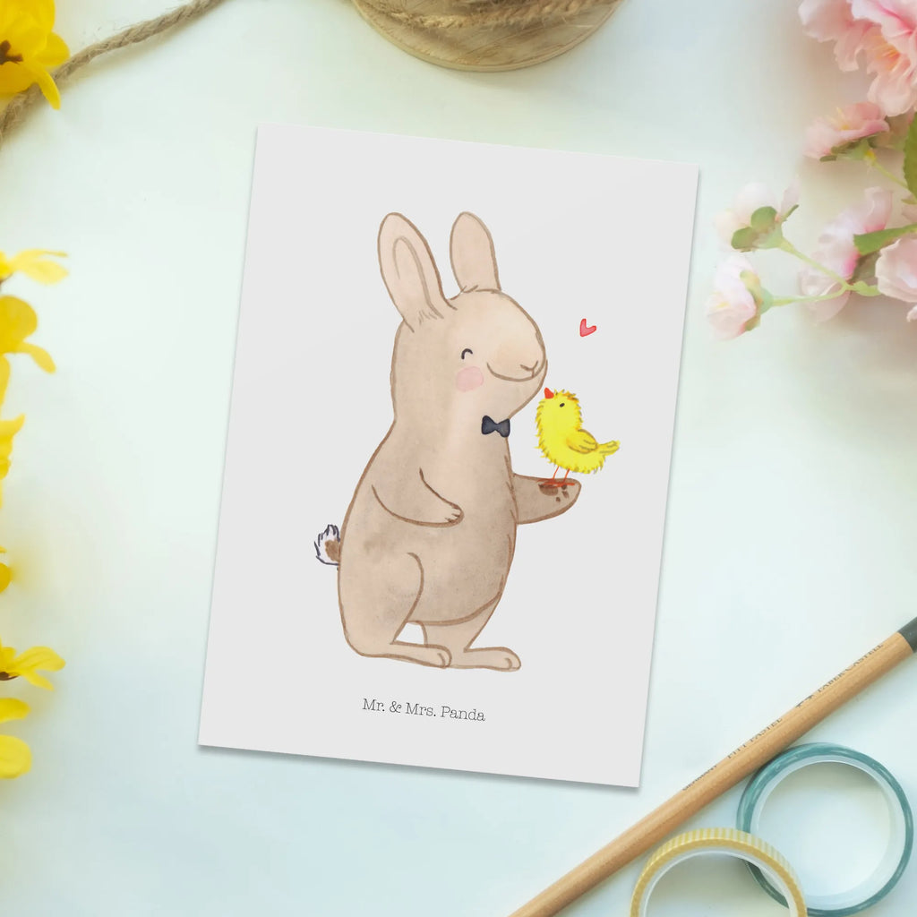 Postkarte Hase mit Küken Postkarte, Karte, Geschenkkarte, Grußkarte, Einladung, Ansichtskarte, Geburtstagskarte, Einladungskarte, Dankeskarte, Ansichtskarten, Einladung Geburtstag, Einladungskarten Geburtstag, Ostern, Osterhase, Ostergeschenke, Osternest, Osterdeko, Geschenke zu Ostern, Ostern Geschenk, Ostergeschenke Kinder, Ostern Kinder