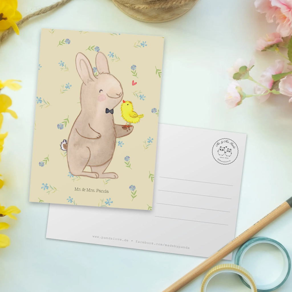 Postkarte Hase mit Küken Postkarte, Karte, Geschenkkarte, Grußkarte, Einladung, Ansichtskarte, Geburtstagskarte, Einladungskarte, Dankeskarte, Ansichtskarten, Einladung Geburtstag, Einladungskarten Geburtstag, Ostern, Osterhase, Ostergeschenke, Osternest, Osterdeko, Geschenke zu Ostern, Ostern Geschenk, Ostergeschenke Kinder, Ostern Kinder