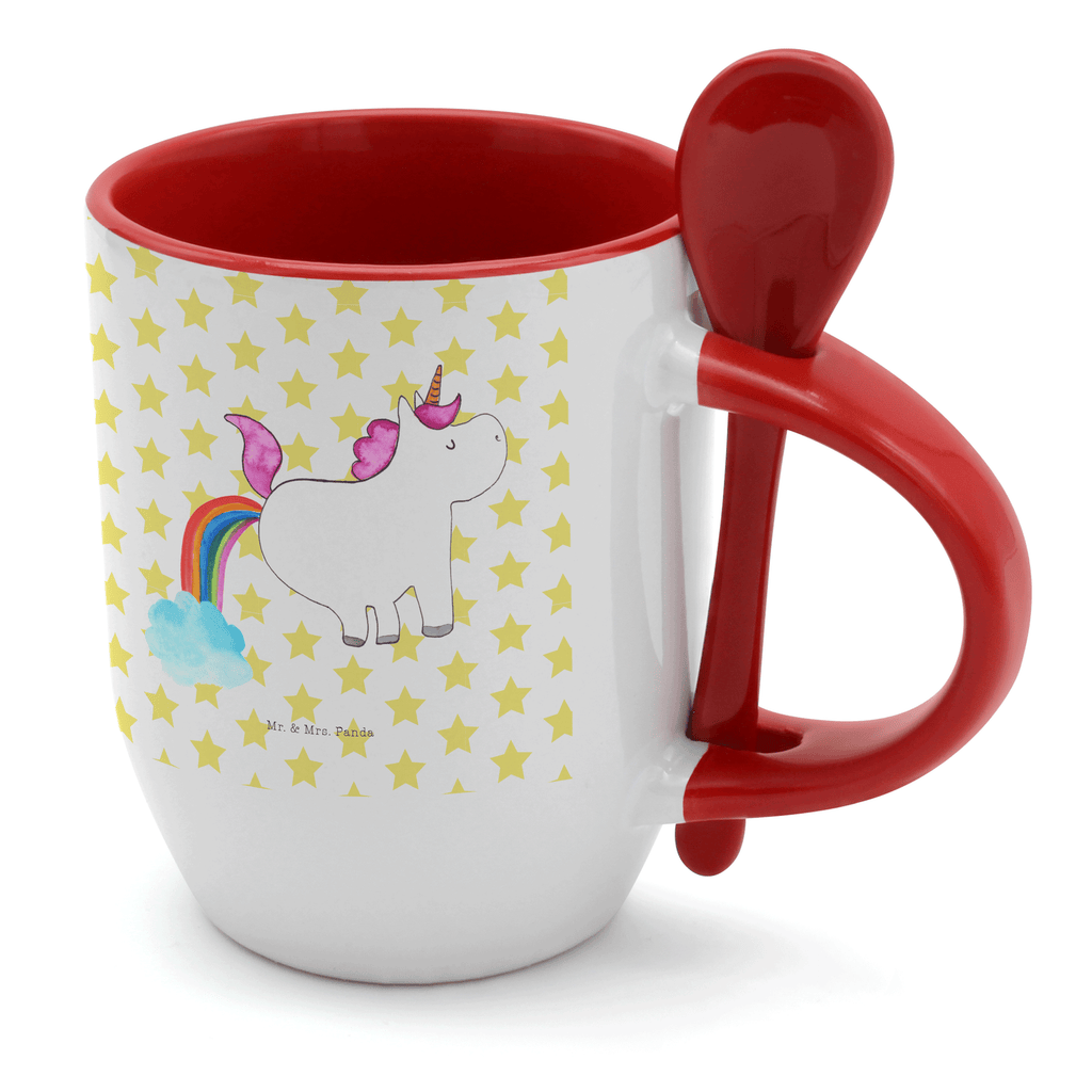 Tasse mit Löffel Einhorn Pupsend Tasse, Kaffeetasse, Tassen, Tasse mit Spruch, Kaffeebecher, Tasse mit Löffel, Einhorn, Einhörner, Einhorn Deko, Pegasus, Unicorn, Pups, Regenbogen, Glitzer, Einhornpower, Erwachsenwerden, Spaß, lustig, Freundin