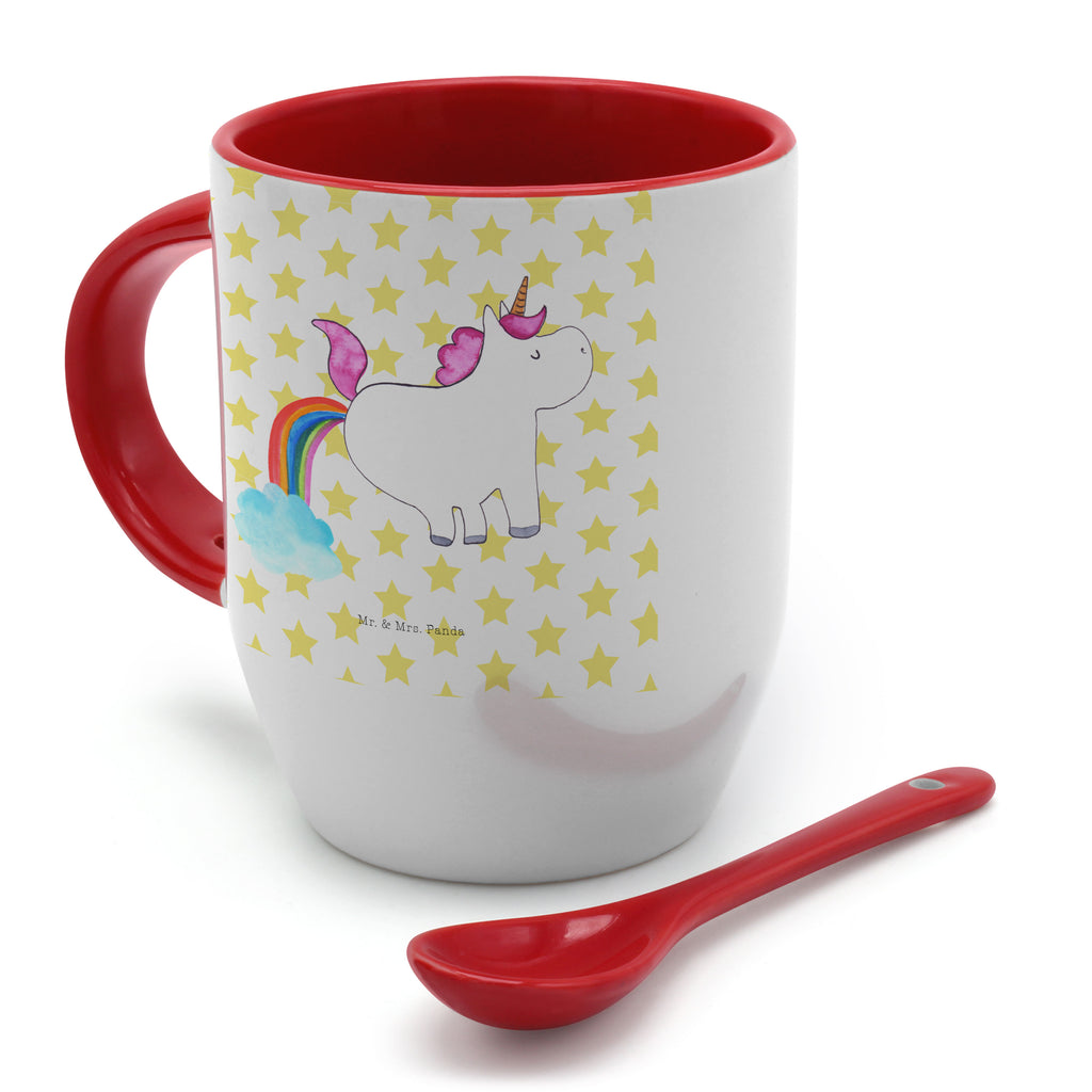 Tasse mit Löffel Einhorn Pupsend Tasse, Kaffeetasse, Tassen, Tasse mit Spruch, Kaffeebecher, Tasse mit Löffel, Einhorn, Einhörner, Einhorn Deko, Pegasus, Unicorn, Pups, Regenbogen, Glitzer, Einhornpower, Erwachsenwerden, Spaß, lustig, Freundin