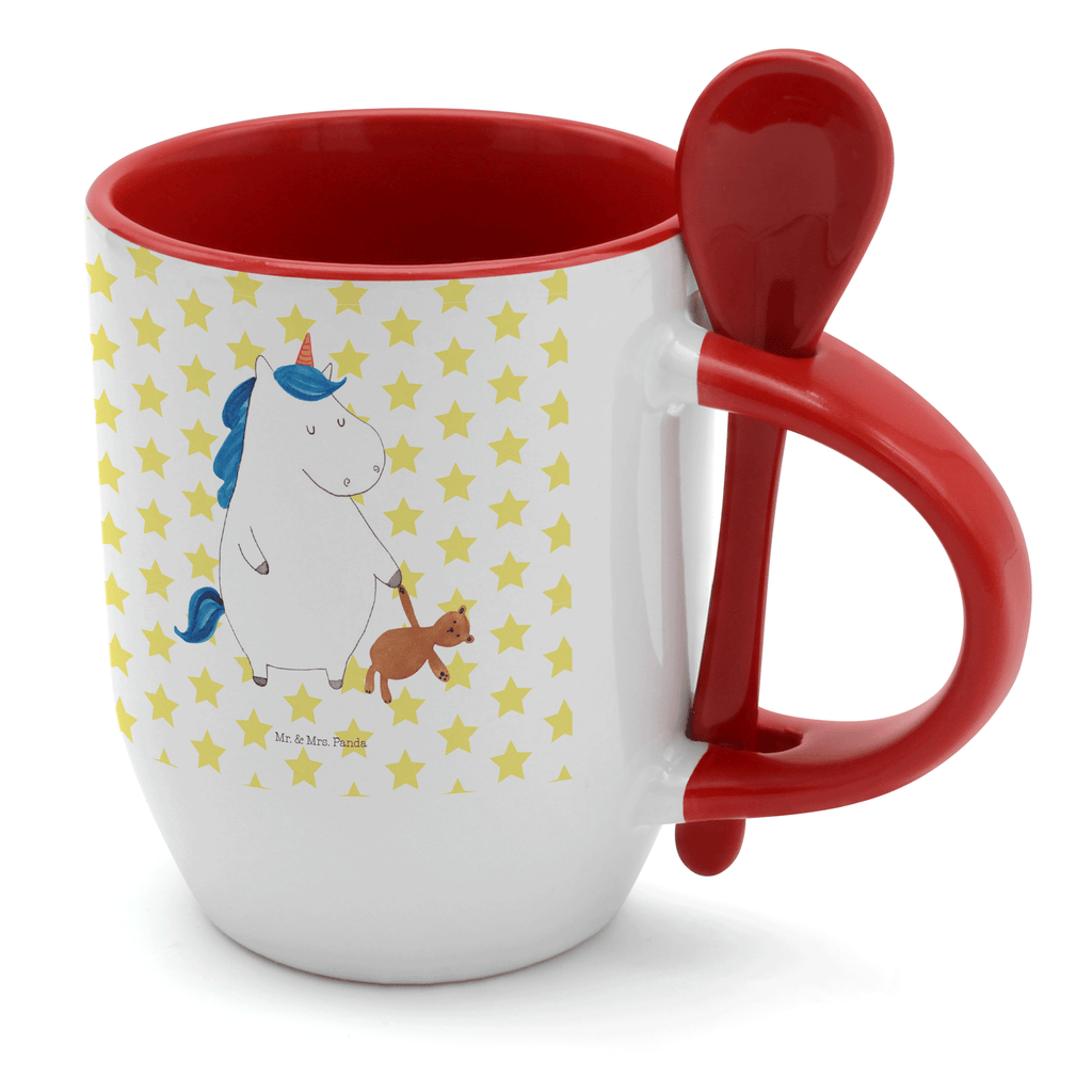 Tasse mit Löffel Einhorn Teddy Tasse, Kaffeetasse, Tassen, Tasse mit Spruch, Kaffeebecher, Tasse mit Löffel, Einhorn, Einhörner, Einhorn Deko, Pegasus, Unicorn, schlafen, gute Nacht, Single, Bett, Träumen, Freundin, Singleleben