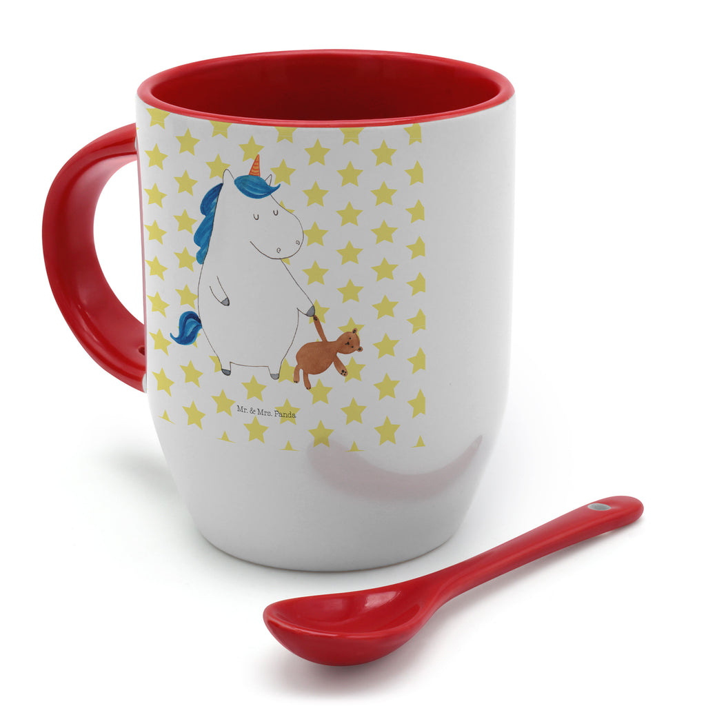 Tasse mit Löffel Einhorn Teddy Tasse, Kaffeetasse, Tassen, Tasse mit Spruch, Kaffeebecher, Tasse mit Löffel, Einhorn, Einhörner, Einhorn Deko, Pegasus, Unicorn, schlafen, gute Nacht, Single, Bett, Träumen, Freundin, Singleleben