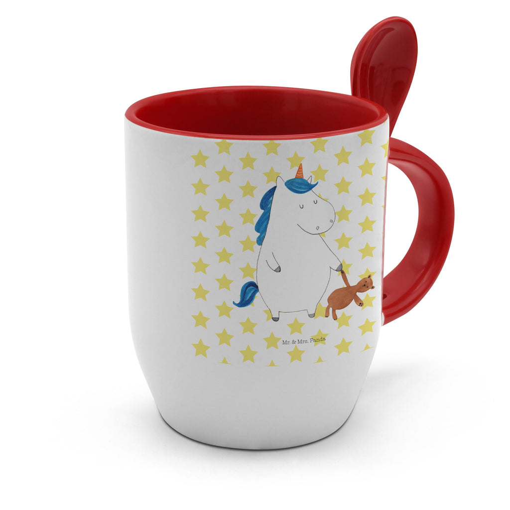 Tasse mit Löffel Einhorn Teddy Tasse, Kaffeetasse, Tassen, Tasse mit Spruch, Kaffeebecher, Tasse mit Löffel, Einhorn, Einhörner, Einhorn Deko, Pegasus, Unicorn, schlafen, gute Nacht, Single, Bett, Träumen, Freundin, Singleleben