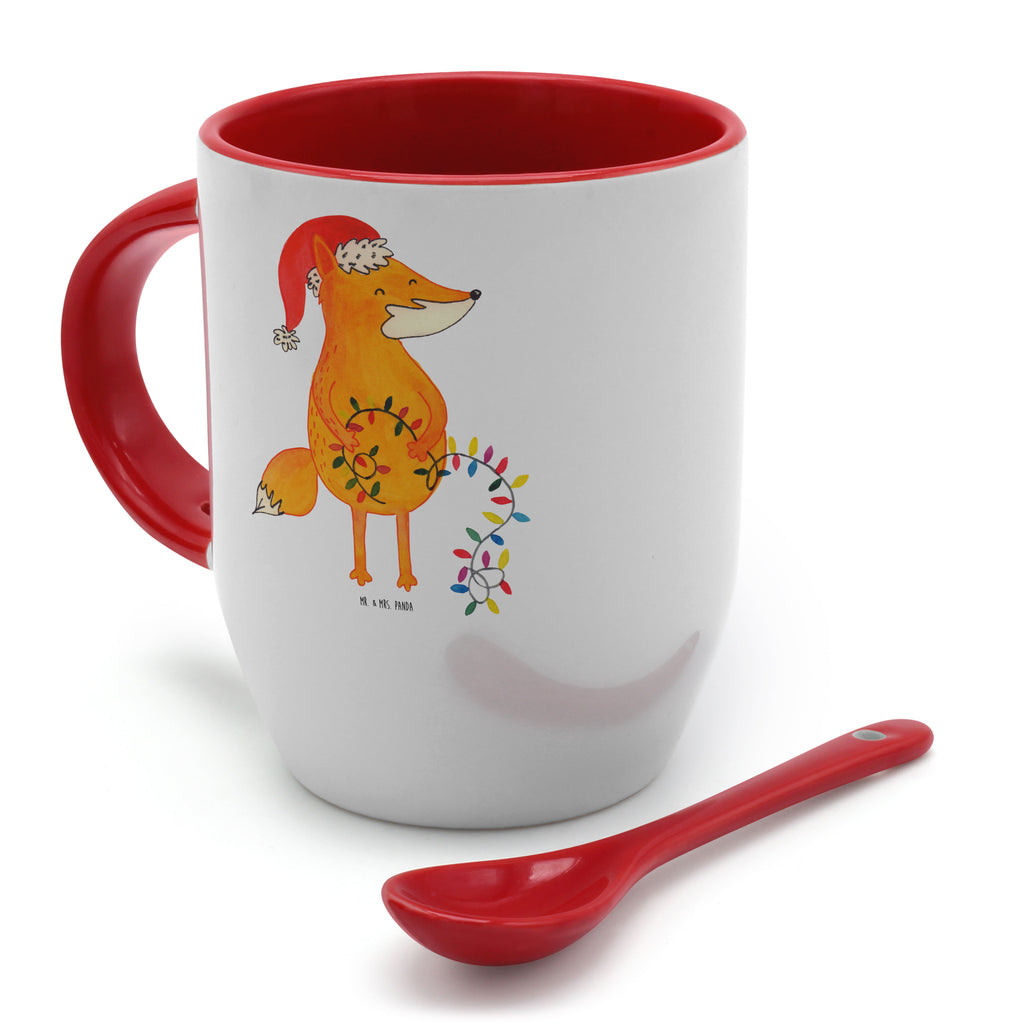 Tasse mit Löffel Fuchs Weihnachten Tasse, Kaffeetasse, Tassen, Tasse mit Spruch, Kaffeebecher, Tasse mit Löffel, Winter, Weihnachten, Weihnachtsdeko, Nikolaus, Advent, Heiligabend, Wintermotiv, Fuchs, Füchse, Spruch schön, Geschenk Weihnachten, Weihnachtsmann, Weihnachtszeit