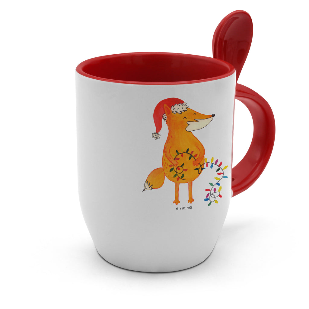 Tasse mit Löffel Fuchs Weihnachten Tasse, Kaffeetasse, Tassen, Tasse mit Spruch, Kaffeebecher, Tasse mit Löffel, Winter, Weihnachten, Weihnachtsdeko, Nikolaus, Advent, Heiligabend, Wintermotiv, Fuchs, Füchse, Spruch schön, Geschenk Weihnachten, Weihnachtsmann, Weihnachtszeit