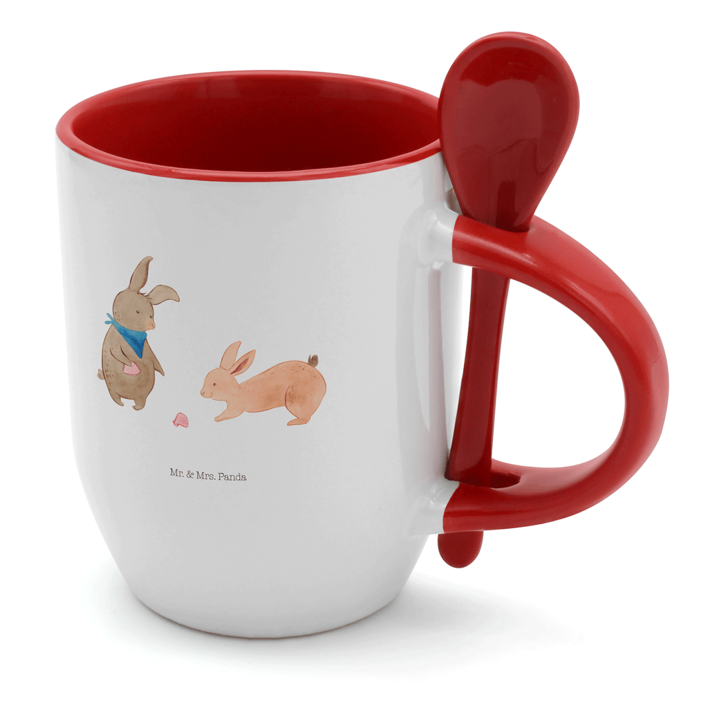 Tasse mit Löffel Hasen Muschel Tasse, Kaffeetasse, Tassen, Tasse mit Spruch, Kaffeebecher, Tasse mit Löffel, Familie, Vatertag, Muttertag, Bruder, Schwester, Mama, Papa, Oma, Opa, Hasen, beste Freundin, Freundin, Freundinnen, best friends, BFF, Muscheln sammeln, Muscheln, Meer