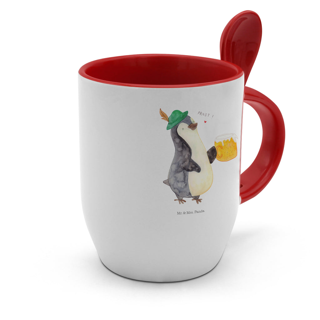 Tasse mit Löffel Pinguin Bier Tasse, Kaffeetasse, Tassen, Tasse mit Spruch, Kaffeebecher, Tasse mit Löffel, Pinguin, Pinguine, Bier, Oktoberfest