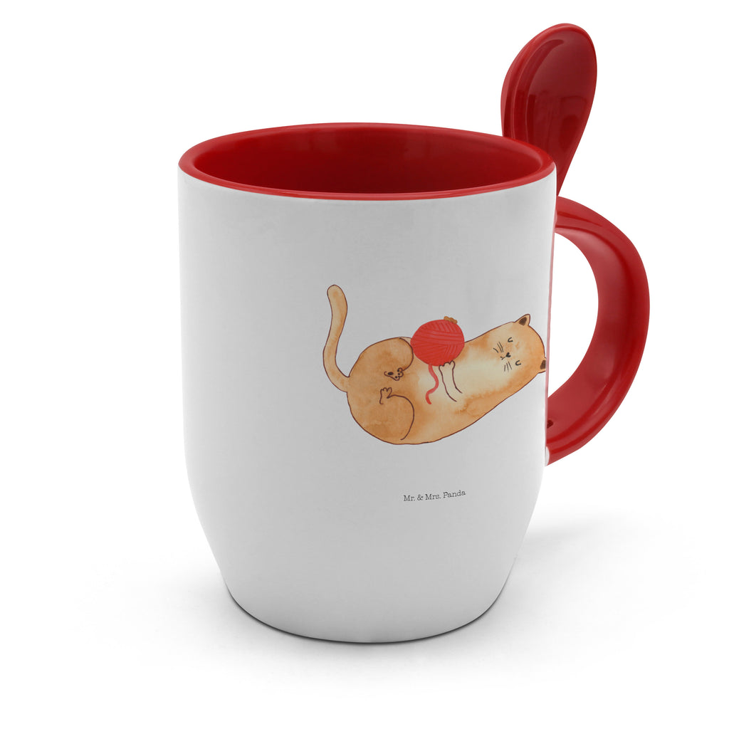 Tasse mit Löffel Katzen Wollknäul Tasse, Kaffeetasse, Tassen, Tasse mit Spruch, Kaffeebecher, Tasse mit Löffel, Katze, Katzenmotiv, Katzenfan, Katzendeko, Katzenfreund, Katzenliebhaber, Katzenprodukte, Katzenartikel, Katzenaccessoires, Katzensouvenirs, Katzenliebhaberprodukte, Katzenmotive, Katzen, Kater, Mietze, Cat, Cats, Katzenhalter, Katzenbesitzerin, Haustier, Wollknäuel, Wolle, Spielen, Spiel, verspielt