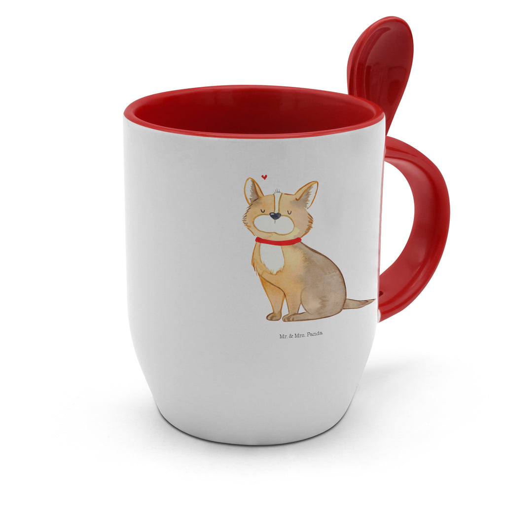 Tasse mit Löffel Hundeglück Tasse, Kaffeetasse, Tassen, Tasse mit Spruch, Kaffeebecher, Tasse mit Löffel, Hund, Hundemotiv, Haustier, Hunderasse, Tierliebhaber, Hundebesitzer, Sprüche, Corgie, Hundeliebe, Spruch, Hundemama, Liebe