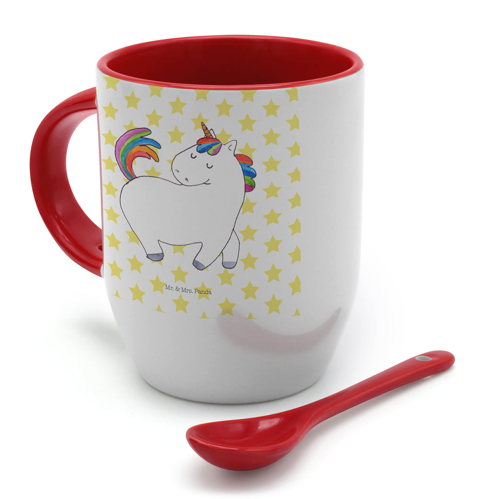 Tasse mit Löffel Einhorn stolzierend Tasse, Kaffeetasse, Tassen, Tasse mit Spruch, Kaffeebecher, Tasse mit Löffel, Einhorn, Einhörner, Einhorn Deko, Pegasus, Unicorn, stolz, anders, bunt, Pferd, Reiter, Reiten, Freundin, Geschenk