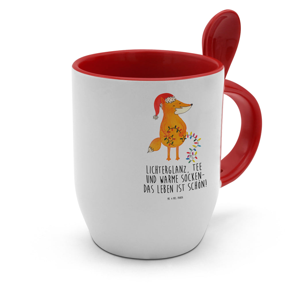 Tasse mit Löffel Fuchs Weihnachten Tasse, Kaffeetasse, Tassen, Tasse mit Spruch, Kaffeebecher, Tasse mit Löffel, Winter, Weihnachten, Weihnachtsdeko, Nikolaus, Advent, Heiligabend, Wintermotiv, Fuchs, Füchse, Spruch schön, Geschenk Weihnachten, Weihnachtsmann, Weihnachtszeit