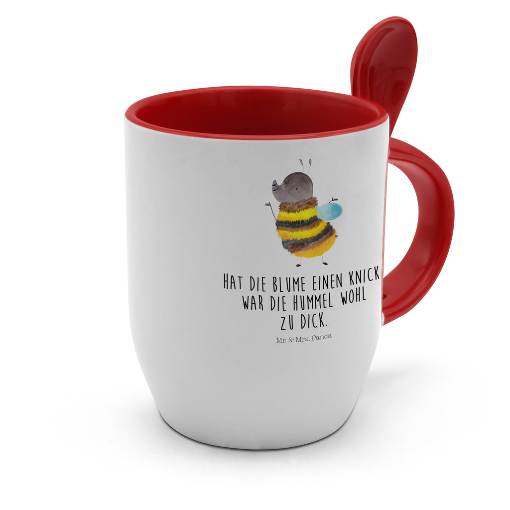 Tasse mit Löffel Hummel flauschig Tasse, Kaffeetasse, Tassen, Tasse mit Spruch, Kaffeebecher, Tasse mit Löffel, Tiermotive, Gute Laune, lustige Sprüche, Tiere, Hummel, Flauschig, Biene, Blume, Natur