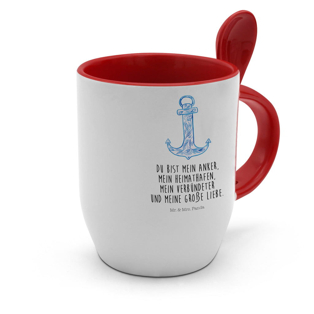 Tasse mit Löffel Anker Blau Tasse, Kaffeetasse, Tassen, Tasse mit Spruch, Kaffeebecher, Tasse mit Löffel, Tiermotive, Gute Laune, lustige Sprüche, Tiere