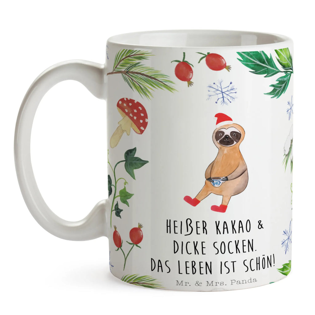 Tasse Faultier Kakao Tasse, Kaffeetasse, Teetasse, Becher, Kaffeebecher, Teebecher, Keramiktasse, Porzellantasse, Büro Tasse, Geschenk Tasse, Tasse Sprüche, Tasse Motive, Kaffeetassen, Tasse bedrucken, Designer Tasse, Cappuccino Tassen, Schöne Teetassen, Winter, Weihnachten, Weihnachtsdeko, Nikolaus, Advent, Heiligabend, Wintermotiv