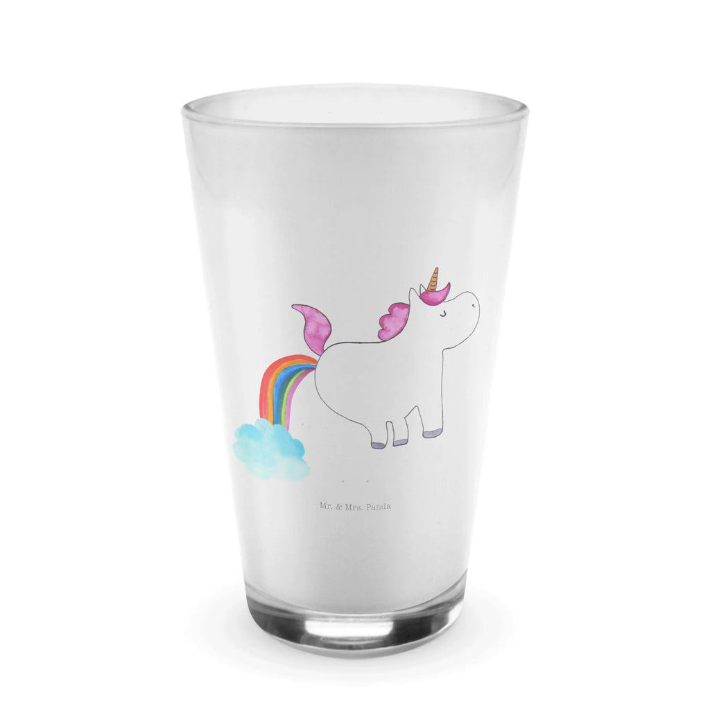 Glas Einhorn Pupsend Cappuccino Glas, Glas, Cappuccino Tasse, Latte Macchiato, Einhorn, Einhörner, Einhorn Deko, Pegasus, Unicorn, Pups, Regenbogen, Glitzer, Einhornpower, Erwachsenwerden, Spaß, lustig, Freundin