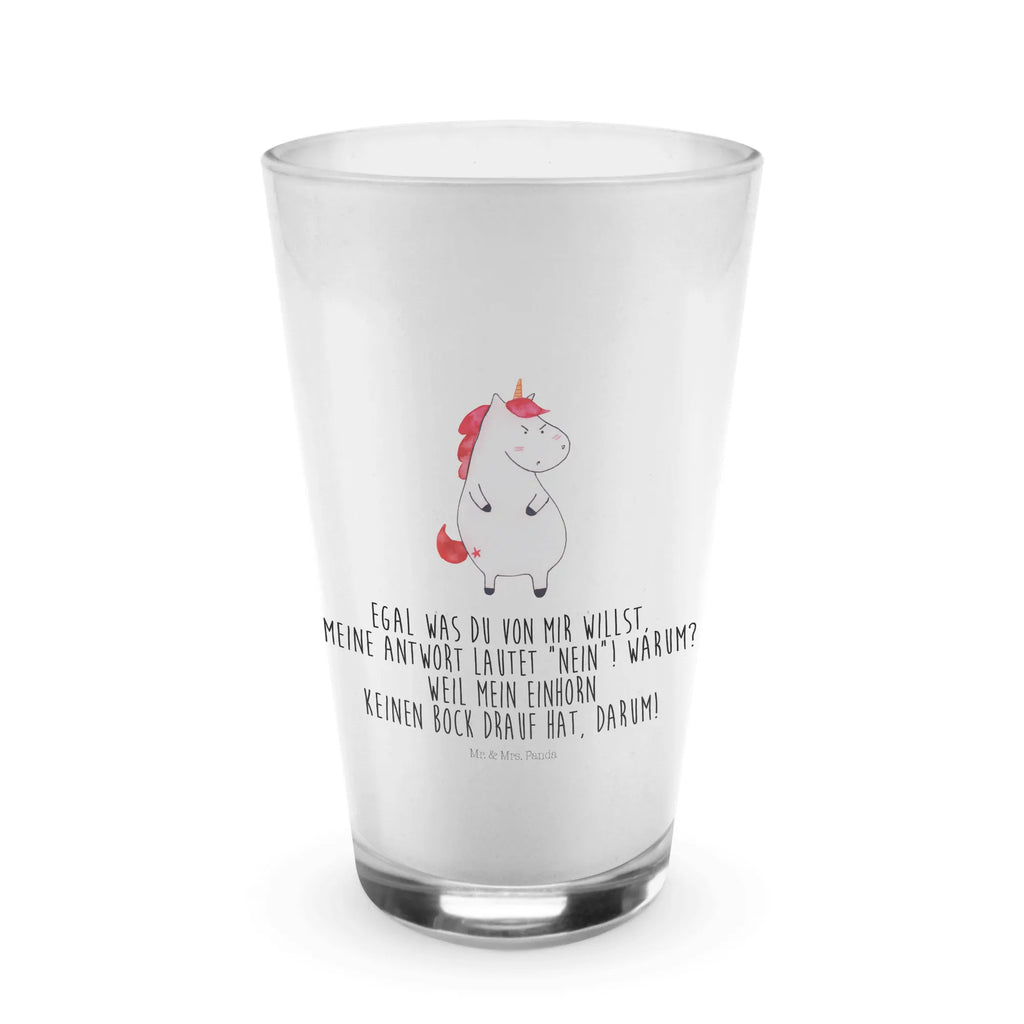 Glas Einhorn wütend Cappuccino Glas, Glas, Cappuccino Tasse, Latte Macchiato, Einhorn, Einhörner, Einhorn Deko, Unicorn, Realität, Ansage, lustlos, nein, Büro, Arbeit, wütend, dumme Fragen, lustig, Spaß, Geschenk