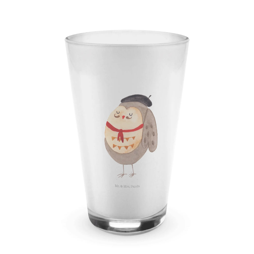 Glas Eule Französisch Cappuccino Glas, Glas, Cappuccino Tasse, Latte Macchiato, Eule, Eulen, Eule Deko, Owl, hibou, La vie est belle, das Leben ist schön, Spruch schön, Spruch Französisch, Frankreich