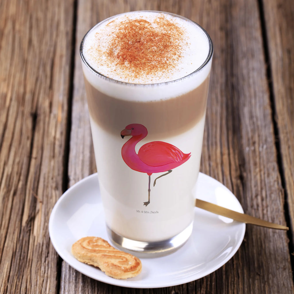 Glas Flamingo classic Cappuccino Glas, Glas, Cappuccino Tasse, Latte Macchiato, Flamingo, Einzigartig, Selbstliebe, Stolz, ich, für mich, Spruch, Freundin, Freundinnen, Außenseiter, Sohn, Tochter, Geschwister