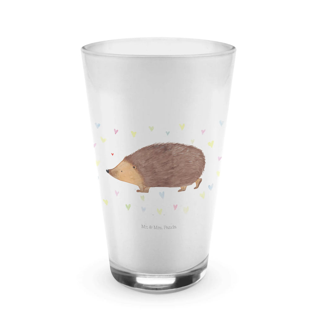 Glas Igel Herzen Cappuccino Glas, Glas, Cappuccino Tasse, Latte Macchiato, Tiermotive, Gute Laune, lustige Sprüche, Tiere, Liebe, Herz, Herzen, Igel, Vertrauen, Kuss, Leben