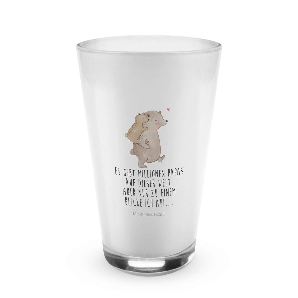 Glas Papa Bär Cappuccino Glas, Glas, Cappuccino Tasse, Latte Macchiato, Familie, Vatertag, Muttertag, Bruder, Schwester, Mama, Papa, Oma, Opa, Geschenk, Vater, Papi, Vati, Onkel, Geburtstag