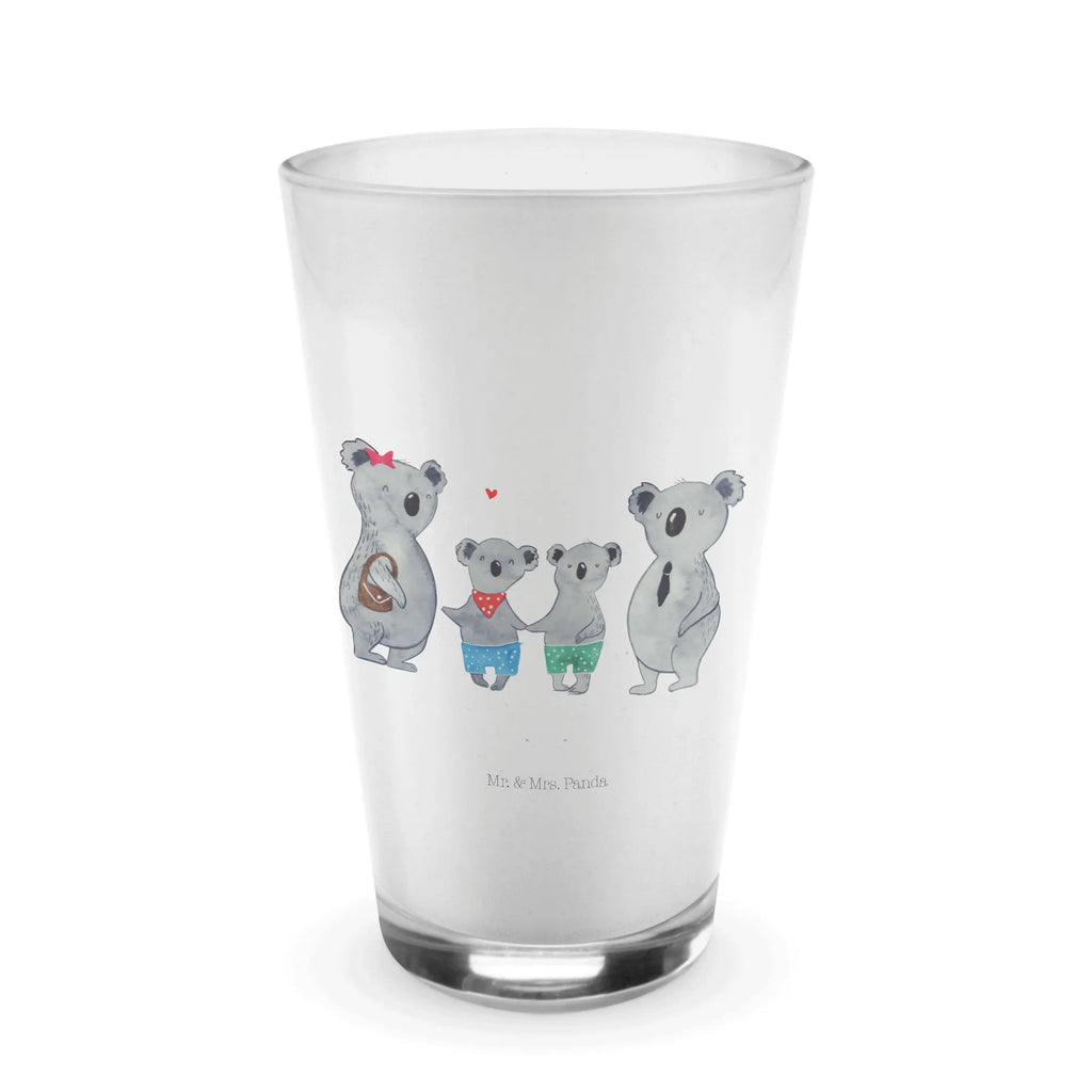 Glas Koala Familie zwei Cappuccino Glas, Glas, Cappuccino Tasse, Latte Macchiato, Familie, Vatertag, Muttertag, Bruder, Schwester, Mama, Papa, Oma, Opa, Koala, Koalabär, beste Familie, Familienzeit, Familienleben, Koalafamilie, Lieblingsfamilie