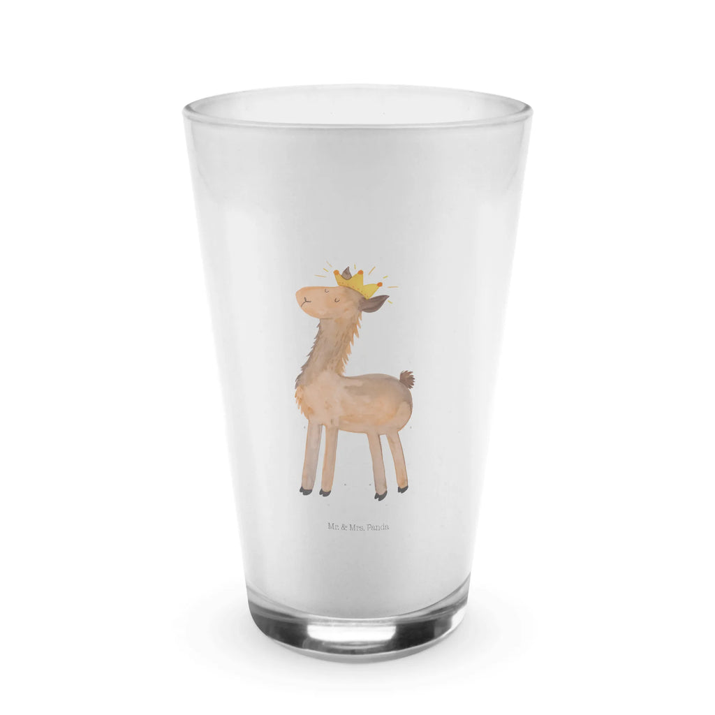 Glas Lama König Cappuccino Glas, Glas, Cappuccino Tasse, Latte Macchiato, Lama, Alpaka, Lamas, König, Königin, Freundin, Mama, Papa, Büro Kollege, Kollegin, Chef, Vorgesetzter, Abi, Abitur